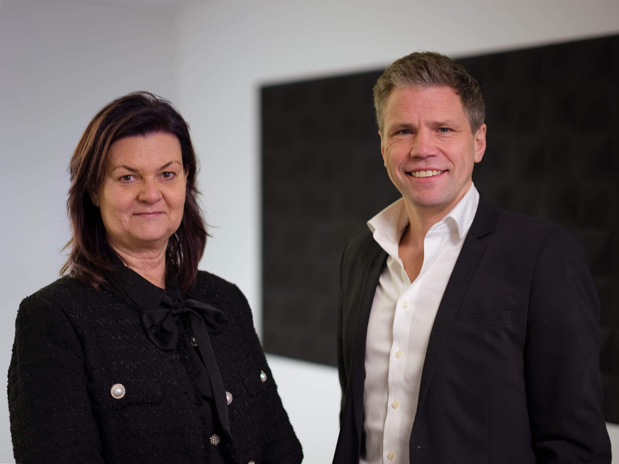 Adm. Banksjef Tone Egeland Syvertsen og Daglig leder i Aktiv Kristiansand Andre Sandvik